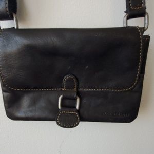 JACK GEORGES SMALL LEATHER CROSSBODY PURSE